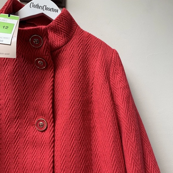 Marks & Spencer Classic coat size uk 12 pink - Picture 5 of 13